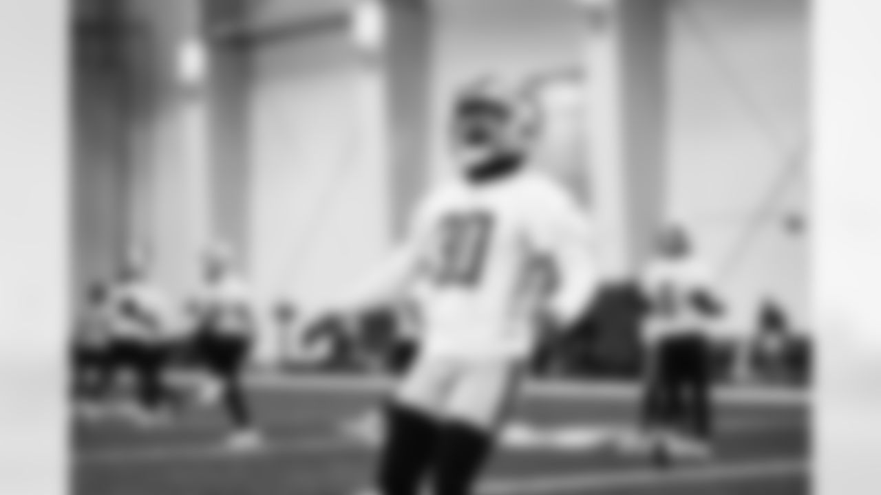 Detroit Lions cornerback Khalil Dorsey (30) during practice at the Lions training facility in Allen Park, MI on December 1, 2023. (Jeff Nguyen/Detroit Lions)