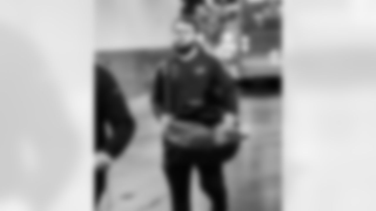 Detroit Lions linebacker Grant Stuard (15) arrives to an NFL football game against the Los Angeles Rams on Sunday, Dec. 14, 2025 in Inglewood, Calif. (Jeff Nguyen/Detroit Lions via AP)