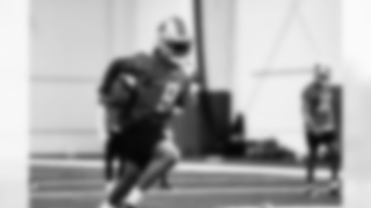 Detroit Lions wide receiver Jameson Williams (9) during practice at the Lions training facility in Allen Park, MI on December 20, 2023. (Jeff Nguyen/Detroit Lions)