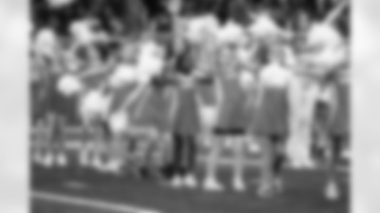 Junior Cheer participants perform at halftime during an NFL football game against the Pittsburgh Steelers on Sunday, Dec. 21, 2025 in Detroit. (Mike Ferdinande/Detroit Lions)
