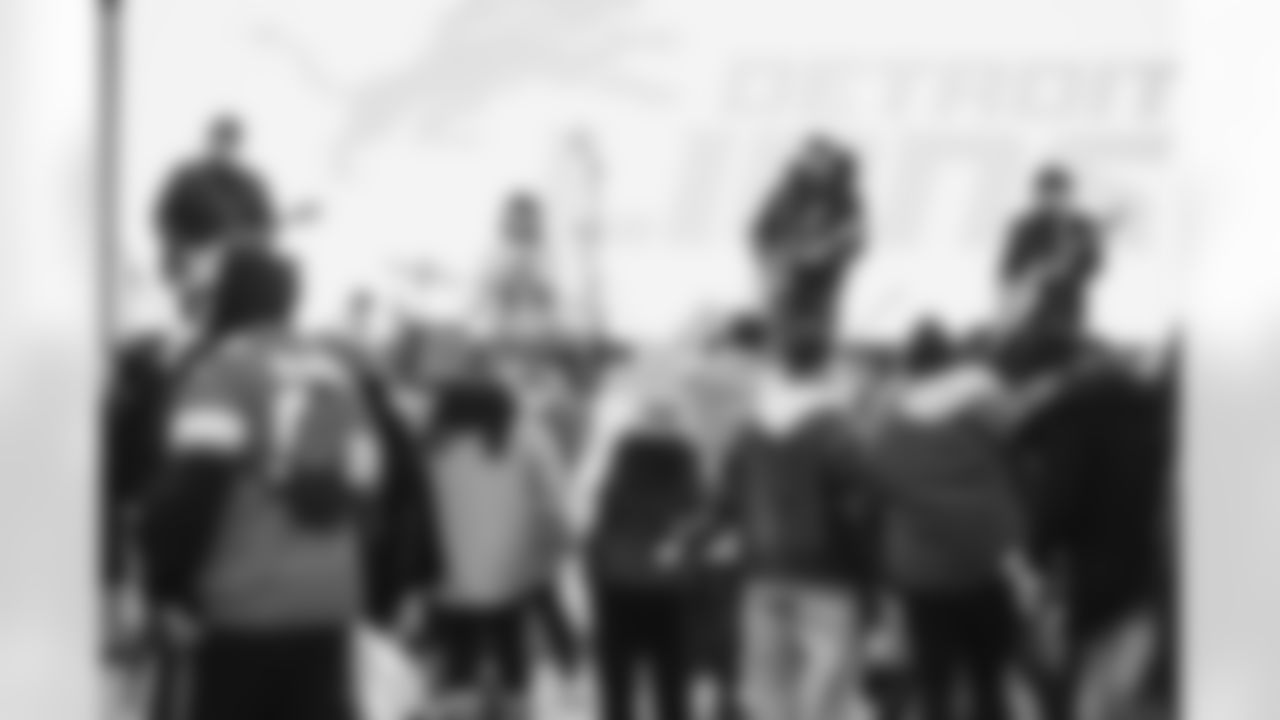 Fans attend a Thanksgiving game watch party on Thursday, Nov. 27, 2025 in Windsor, Canada. (Paul Shrek/Detroit Lions via AP)