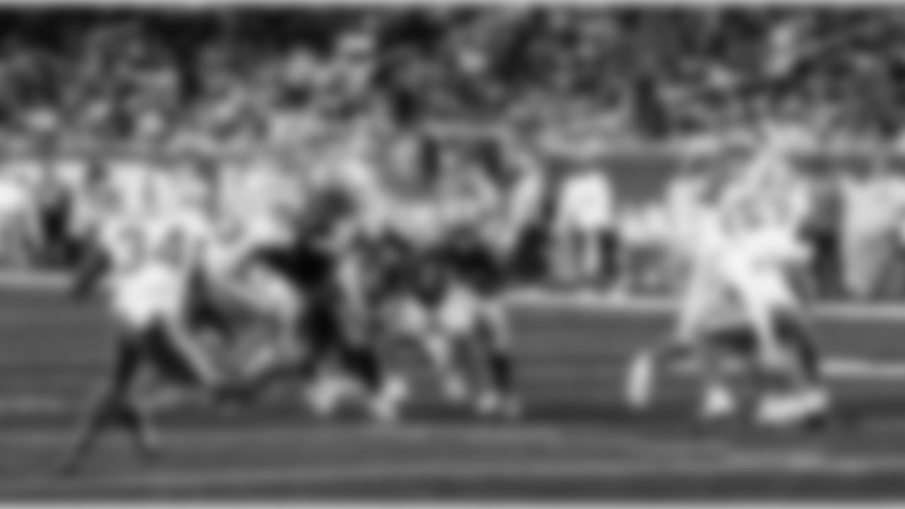 Detroit Lions running back Jacob Saylors (48) during an NFL football game against the Miami Dolphins, Saturday, August 16 in Detroit. (Jeff Nguyen/Detroit Lions via AP)