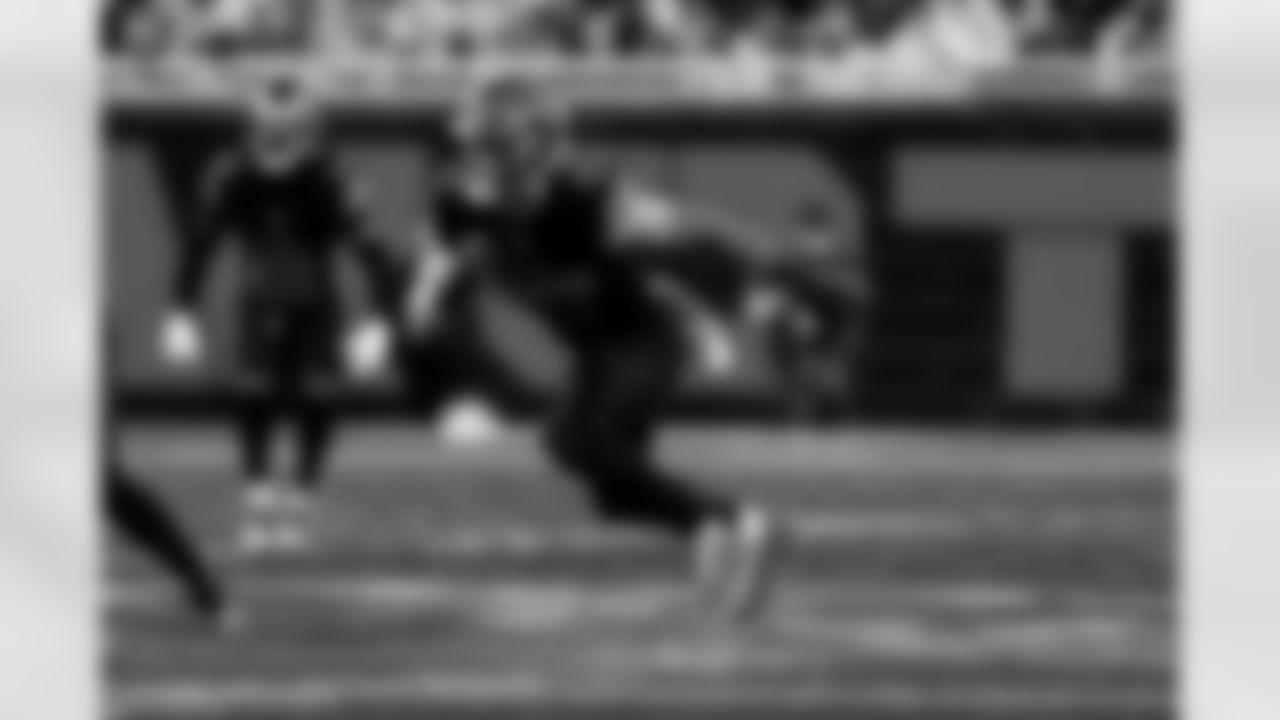 Detroit Lions edge rusher Aidan Hutchinson (97) during an NFL football game against the Tampa Bay Buccaneers on Monday, Oct. 20, 2025 in Detroit. (Jeff Nguyen/Detroit Lions via AP)