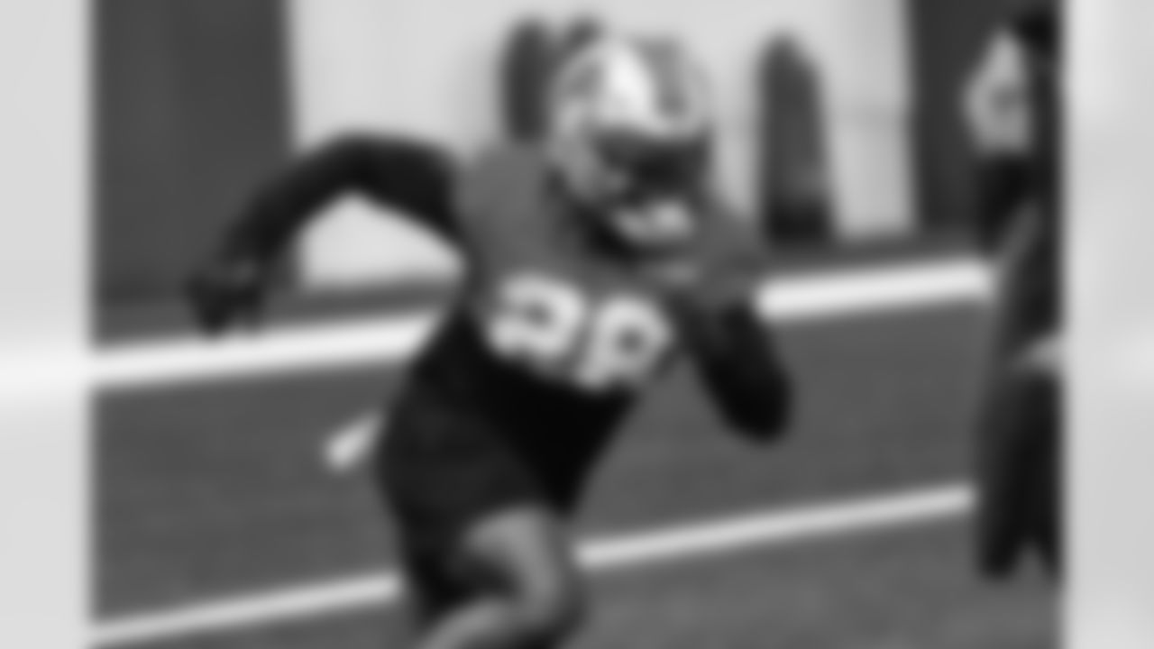 Detroit Lions running back Jermar Jefferson (28) during practice at the Meijer Performance Center in Allen Park, MI on November 15, 2024. (Josh Mandujano/Detroit Lions)