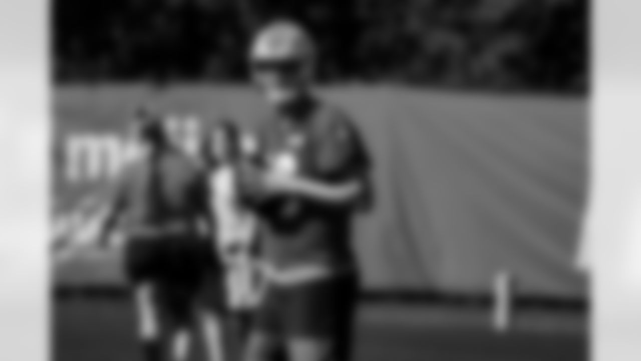 Detroit Lions quarterback Jared Goff (16) during practice at the Meijer Performance Center on Oct. 3, 2025 in Allen Park, Mich. (Jeff Nguyen/Detroit Lions)