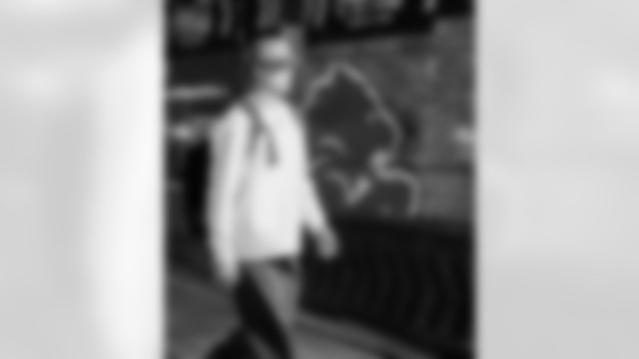 Detroit Lions wide receiver Isaac TeSlaa (18) arrives to an NFL football game against the Dallas Cowboys on Thursday, Dec. 4, 2025 in Detroit. (Jeff Nguyen/Detroit Lions via AP)