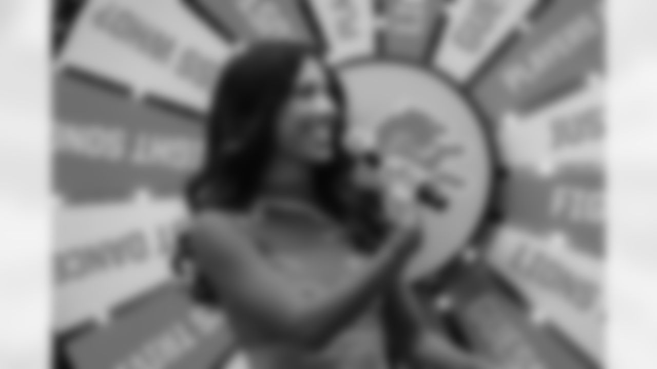 Detroit Lions Cheerleaders at power hour activations before an NFL football game against the Minnesota Vikings on Sunday, Nov. 2, 2025 in Detroit. (Mike Ferdinande/Detroit Lions)