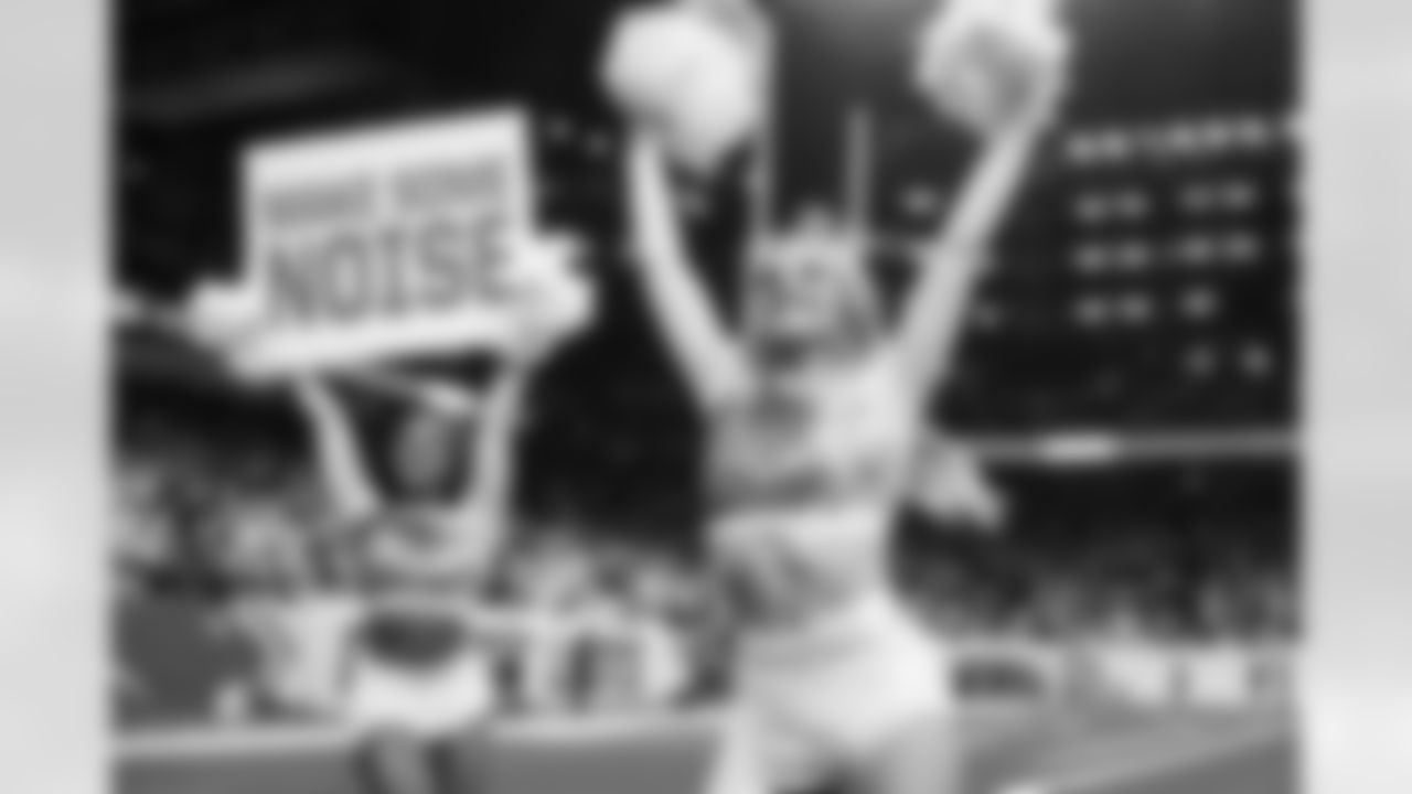 Detroit Lions Cheerleaders perform during an NFL football game against the Dallas Cowboys on Thursday, Dec. 4, 2025 in Detroit. (Mike Ferdinande/Detroit Lions)