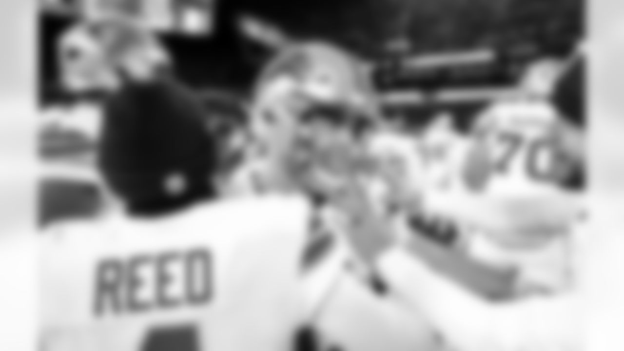 Detroit Lions kicker Jake Bates (39) after an NFL football game against the Chicago Bears on Sunday, Jan. 4, 2026 in Chicago. (Jeff Nguyen/Detroit Lions via AP)