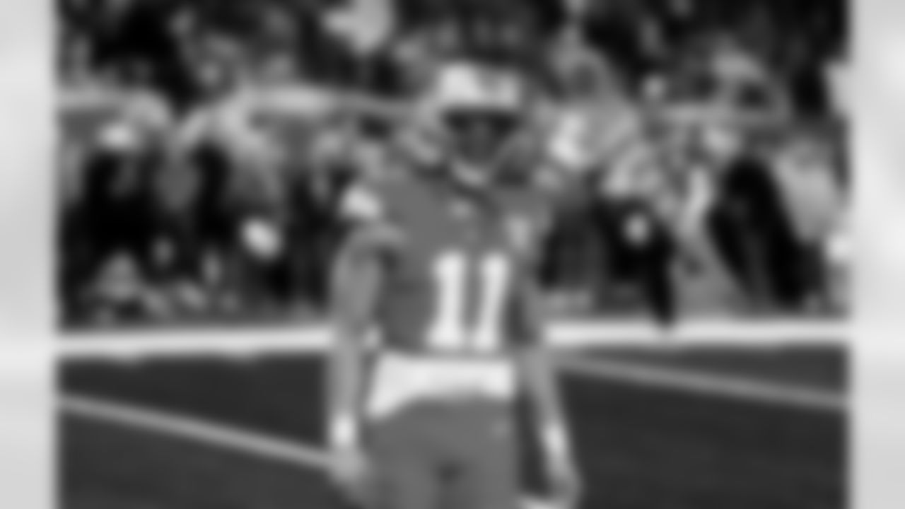 Detroit Lions wide receiver Kalif Raymond (11) before an NFL football game against the Pittsburgh Steelers on Sunday, Dec. 21, 2025 in Detroit. (Jeff Nguyen/Detroit Lions via AP)