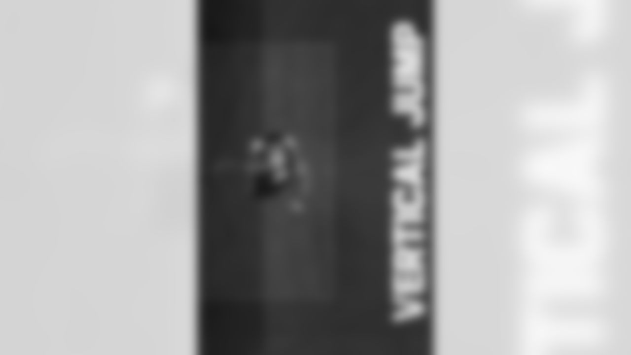 Florida defensive lineman George Gumbs Jr. (39) goes through drills and testing at the NFL football scouting combine in Indianapolis, Thursday, Feb. 26, 2026. (AP Photo/Eric Gay)