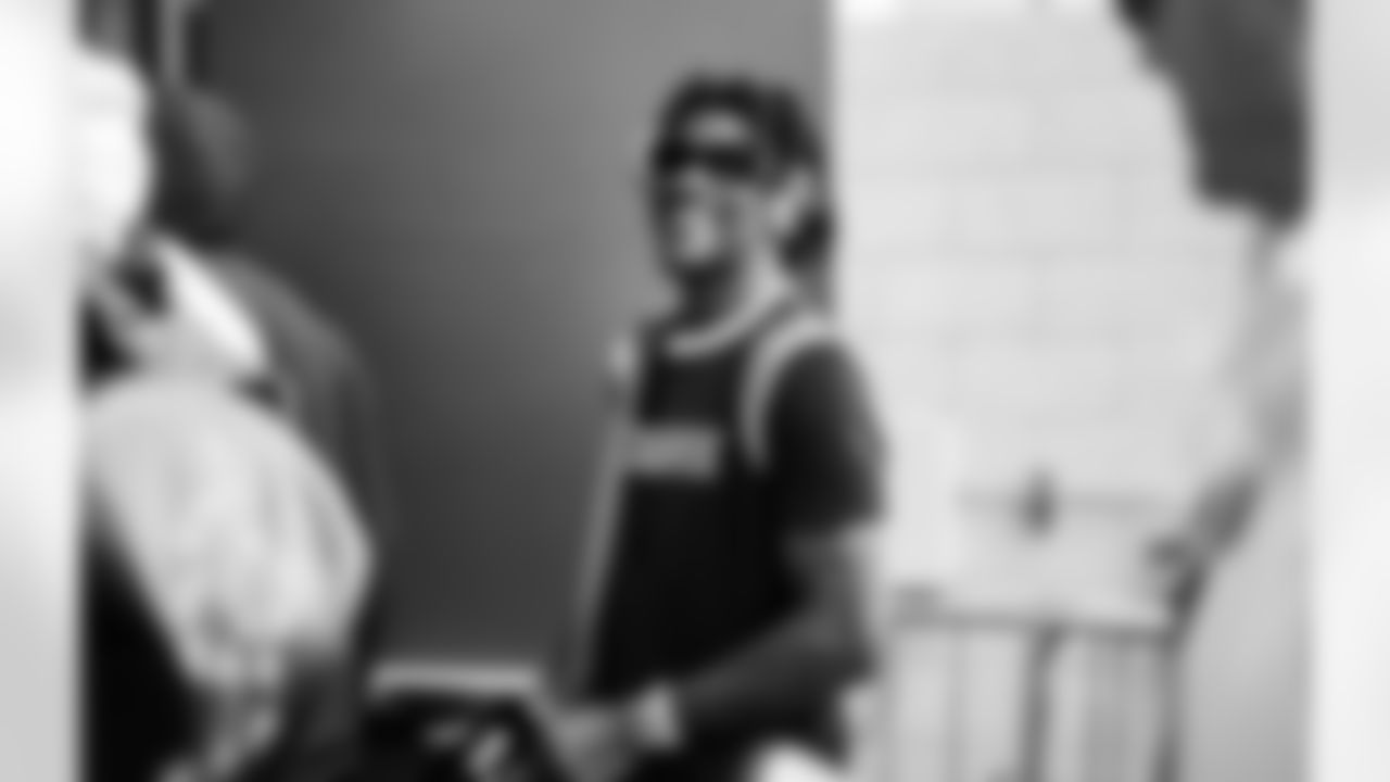 Detroit Lions wide receiver Jameson Williams (1) arrives to an NFL football game against the Green Bay Packers on Sunday, Sept. 7, 2025, in Green Bay, Wis. (Jeff Nguyen/Detroit Lions via AP)