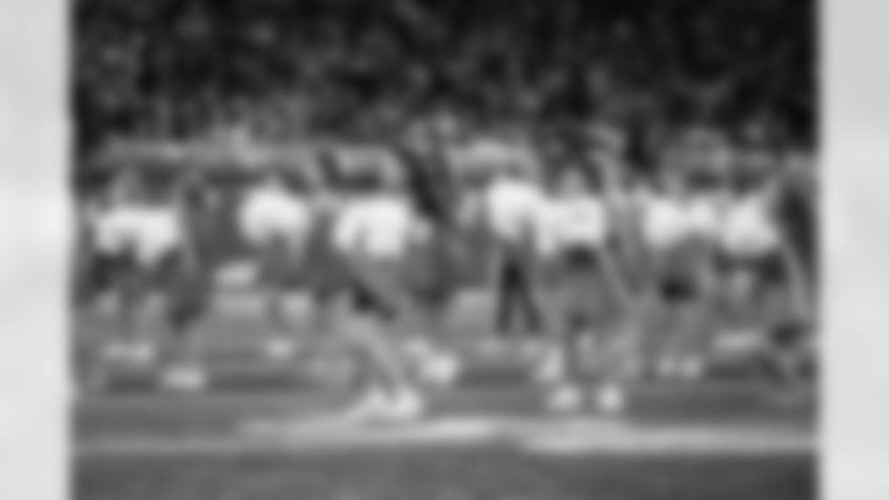 Junior Cheer participants perform at halftime during an NFL football game against the Pittsburgh Steelers on Sunday, Dec. 21, 2025 in Detroit. (Mike Ferdinande/Detroit Lions)