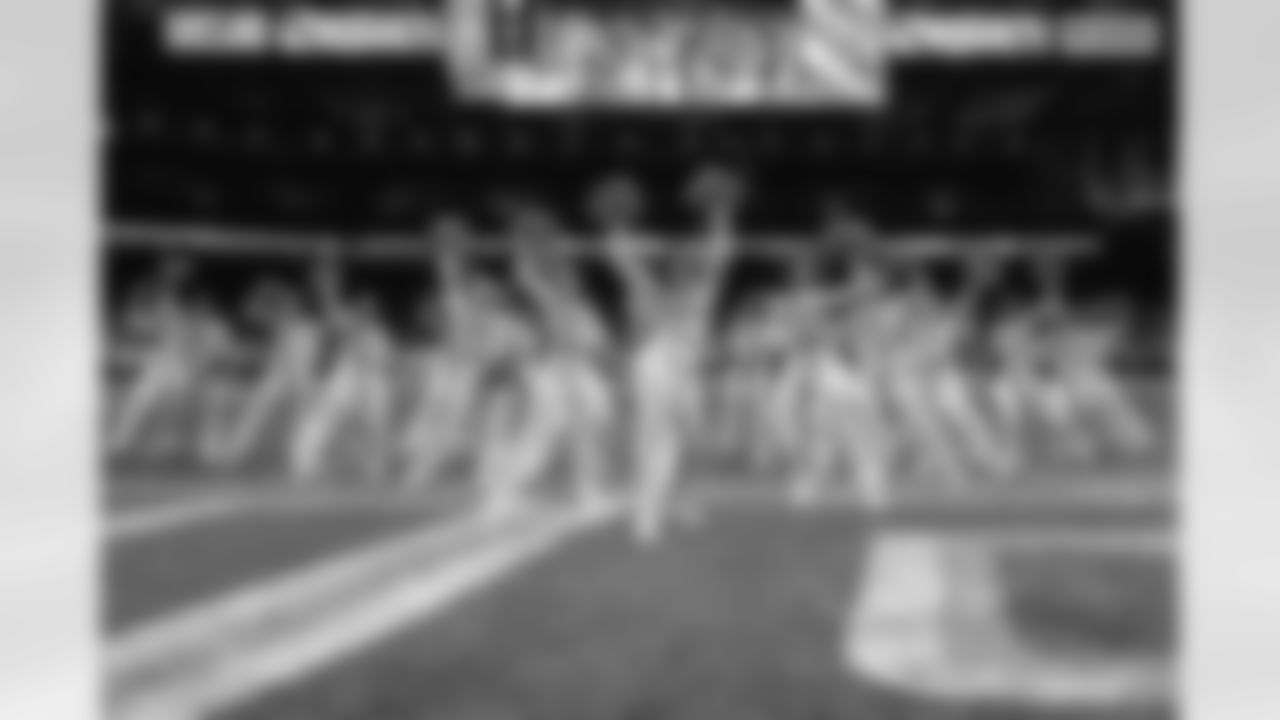 Detroit Lions Cheerleaders perform during an NFL football game against the Pittsburgh Steelers on Sunday, Dec. 21, 2025 in Detroit. (Mike Ferdinande/Detroit Lions)