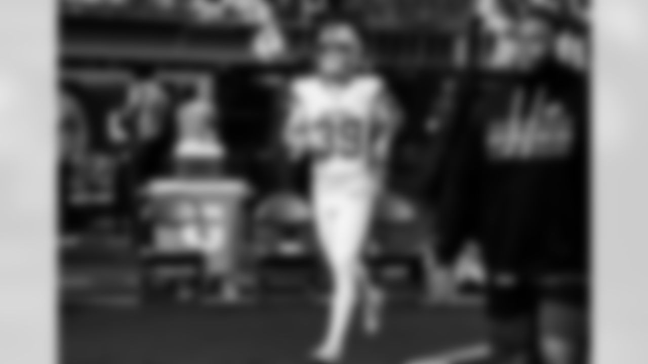 Detroit Lions kicker Jake Bates (39) before an NFL football game against the Los Angeles Rams on Sunday, Dec. 14, 2025 in Inglewood, Calif. (Jeff Nguyen/Detroit Lions via AP)