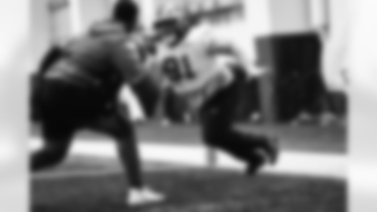 Detroit Lions defensive lineman Tyleik Williams (91) during practice at the Meijer Performance Center on Dec. 1, 2025 in Allen Park, Mich. (Josh Mandujano/Detroit Lions)