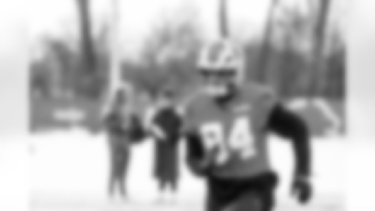 Detroit Lions tight end Shane Zylstra (84) during practice at the Meijer Performance Center on Jan. 2, 2026 in Allen Park, Mich. (Jeff Nguyen/Detroit Lions)