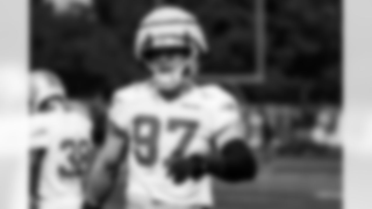 Detroit Lions edge rusher Aidan Hutchinson (97) during training camp at the Meijer Performance Center on July 28, 2025 in Allen Park, Mich. (Jeff Nguyen/Detroit Lions)