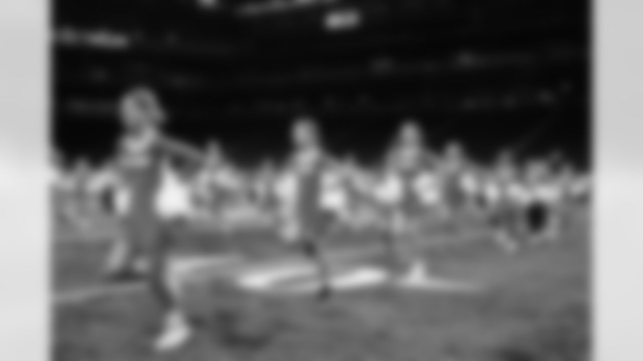 Participants during the junior cheer clinic at Ford Field on Dec. 7, 2025 in Detroit. (Mike Ferdinande/Detroit Lions)