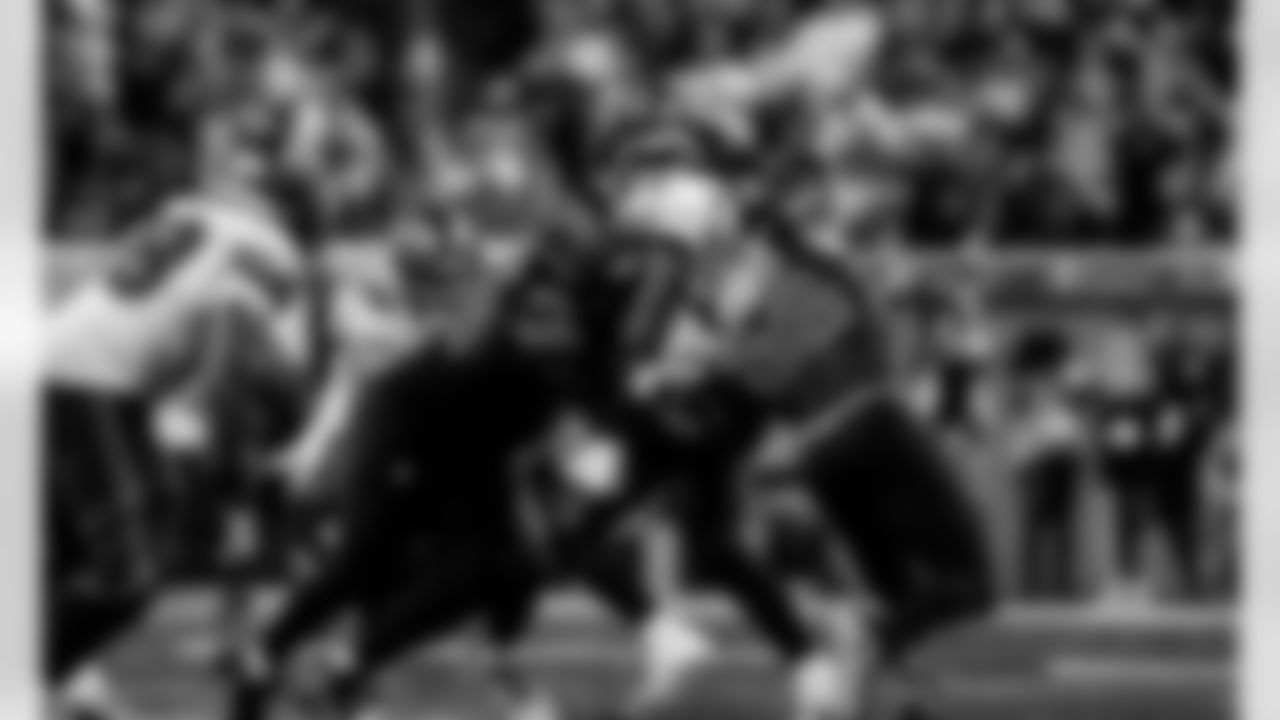 Detroit Lions defensive lineman DJ Reader (98) during an NFL football game against the Tampa Bay Buccaneers on Monday, Oct. 20, 2025 in Detroit. (Jeff Nguyen/Detroit Lions via AP)