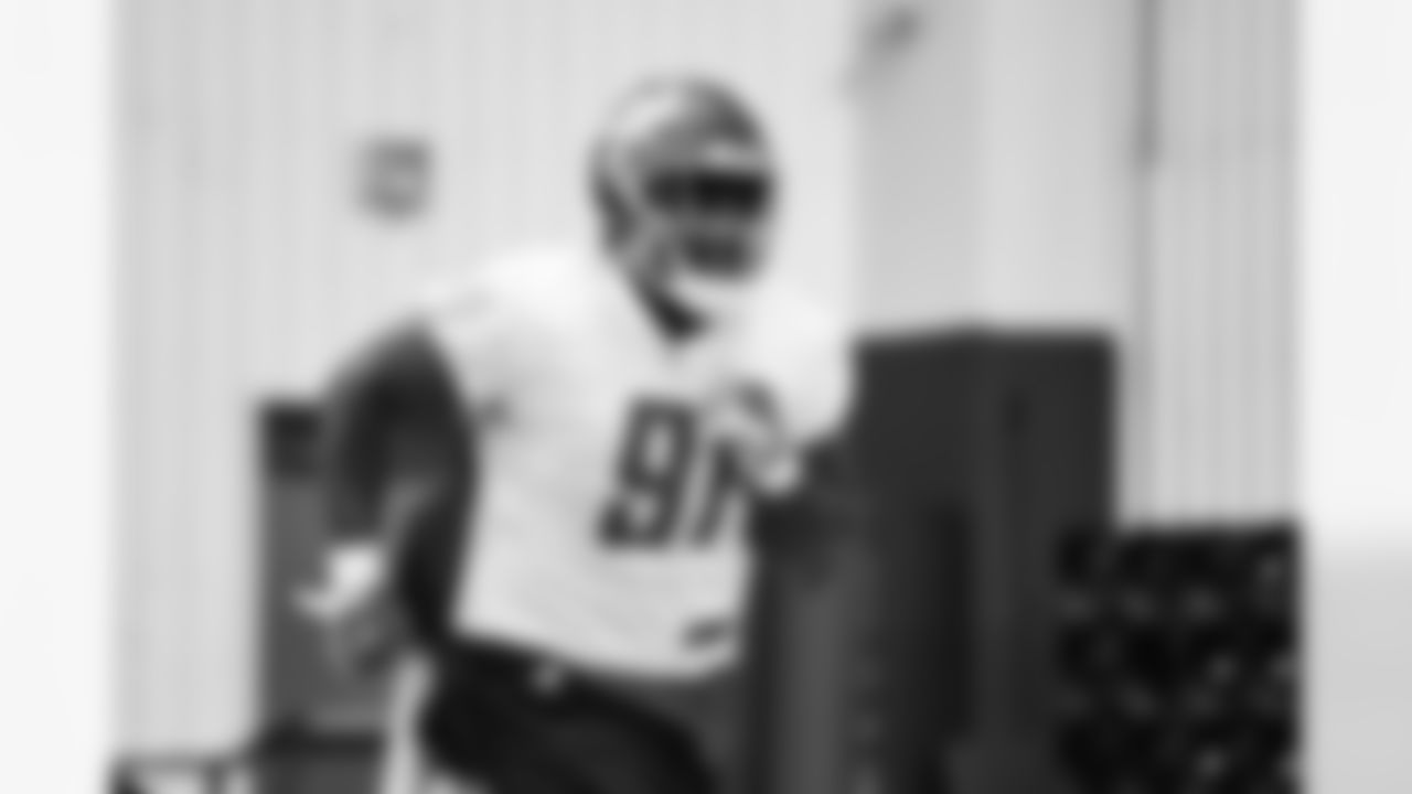 Detroit Lions defensive lineman Levi Onwuzurike (91) during practice at the Lions training facility in Allen Park, MI on January 4, 2024. (Jeff Nguyen/Detroit Lions)