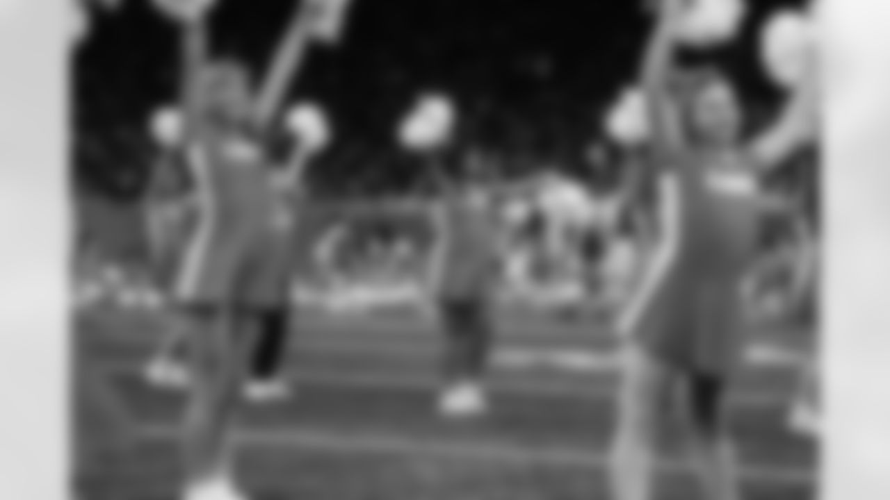 Junior Cheer participants perform at halftime during an NFL football game against the Pittsburgh Steelers on Sunday, Dec. 21, 2025 in Detroit. (Mike Ferdinande/Detroit Lions)