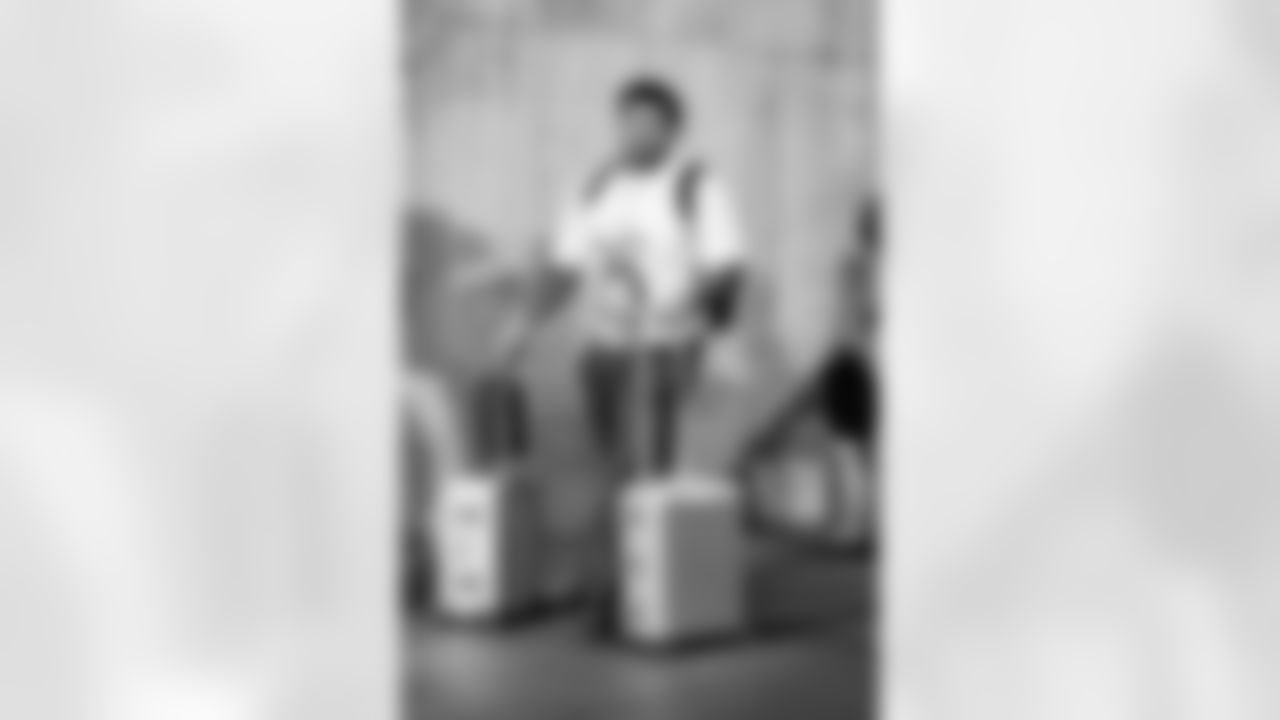 Detroit Lions offensive lineman Christian Mahogany (73) arrives before an NFL football game against the Kansas City Chiefs on Sunday, Oct. 12, 2025 in Kansas City, MO. (Jeff Nguyen/Detroit Lions via AP)