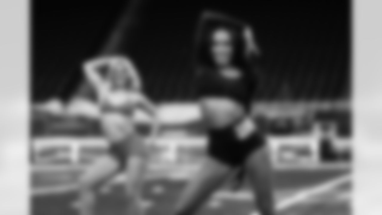Contestants perform choreography during the Detroit Lions Cheerleaders auditions at Ford Field on May 3, 2025 in Detroit. (Mike Ferdinande/Detroit Lions)