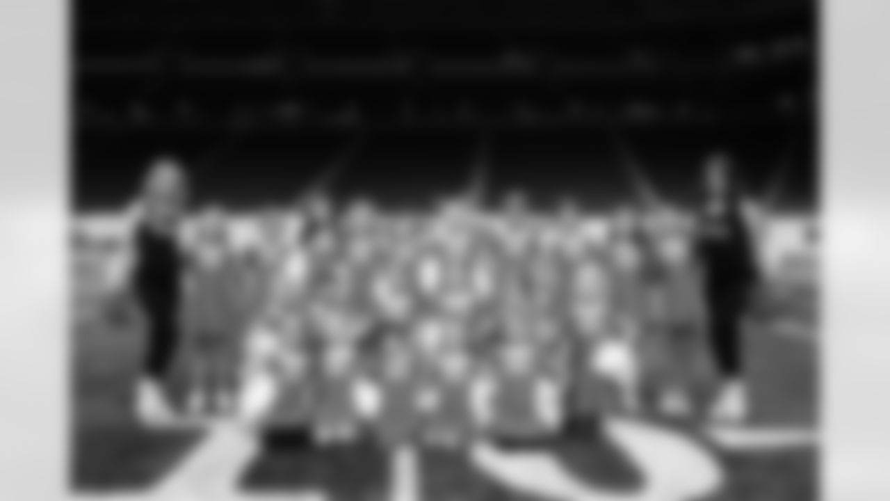 Participants during the junior cheer clinic at Ford Field on Dec. 7, 2025 in Detroit. (Mike Ferdinande/Detroit Lions)