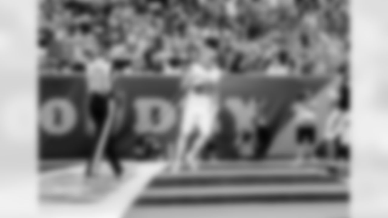 Detroit Lions tight end Brock Wright (89) scores a touchdown during an NFL football game against the Cincinnati Bengals on Sunday, Oct. 5, 2025 in Cincinnati. (Jeff Nguyen/Detroit Lions via AP)