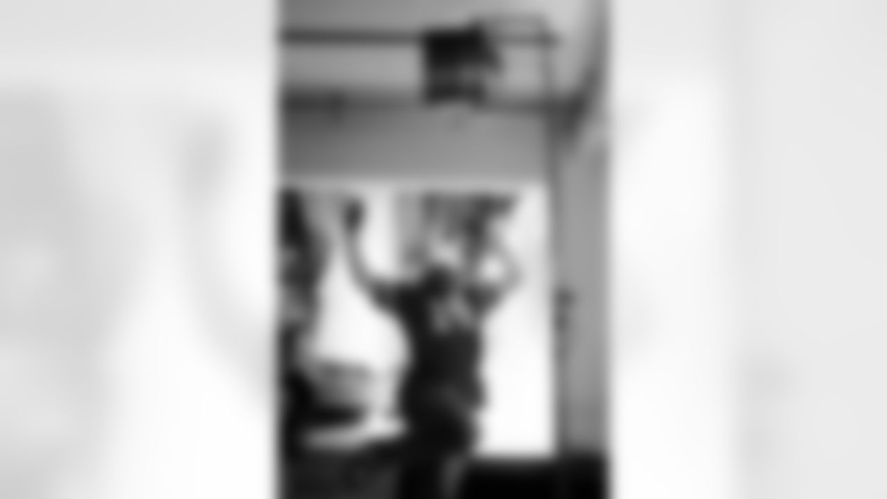 Fans attend a Thanksgiving game watch party on Thursday, Nov. 27, 2025 in Cologne, Germany. (Felix Lindenbeck/Detroit Lions via AP)