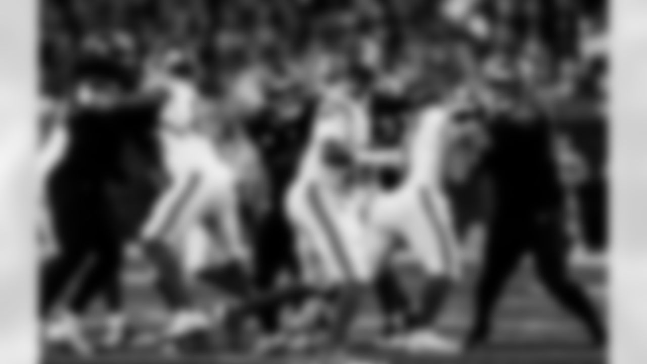 Detroit Lions edge rusher Aidan Hutchinson (97) during an NFL football game against the New York Giants on Sunday, Nov. 23, 2025 in Detroit. (Jeff Nguyen/Detroit Lions via AP)