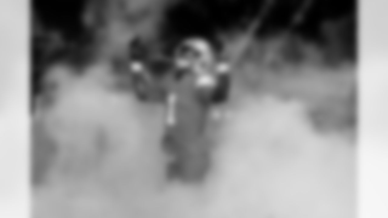 Detroit Lions wide receiver Jameson Williams (1) before an NFL football game against the Chicago Bears on Sunday, Sept. 14, 2025 in Detroit. (Jeff Nguyen/Detroit Lions via AP)