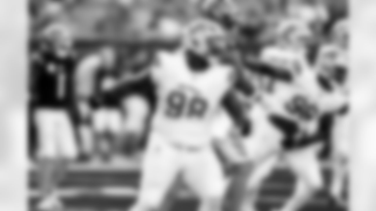 Detroit Lions defensive lineman DJ Reader (98) during an NFL football game against the Cincinnati Bengals on Sunday, Oct. 5, 2025 in Cincinnati. (Jeff Nguyen/Detroit Lions via AP)