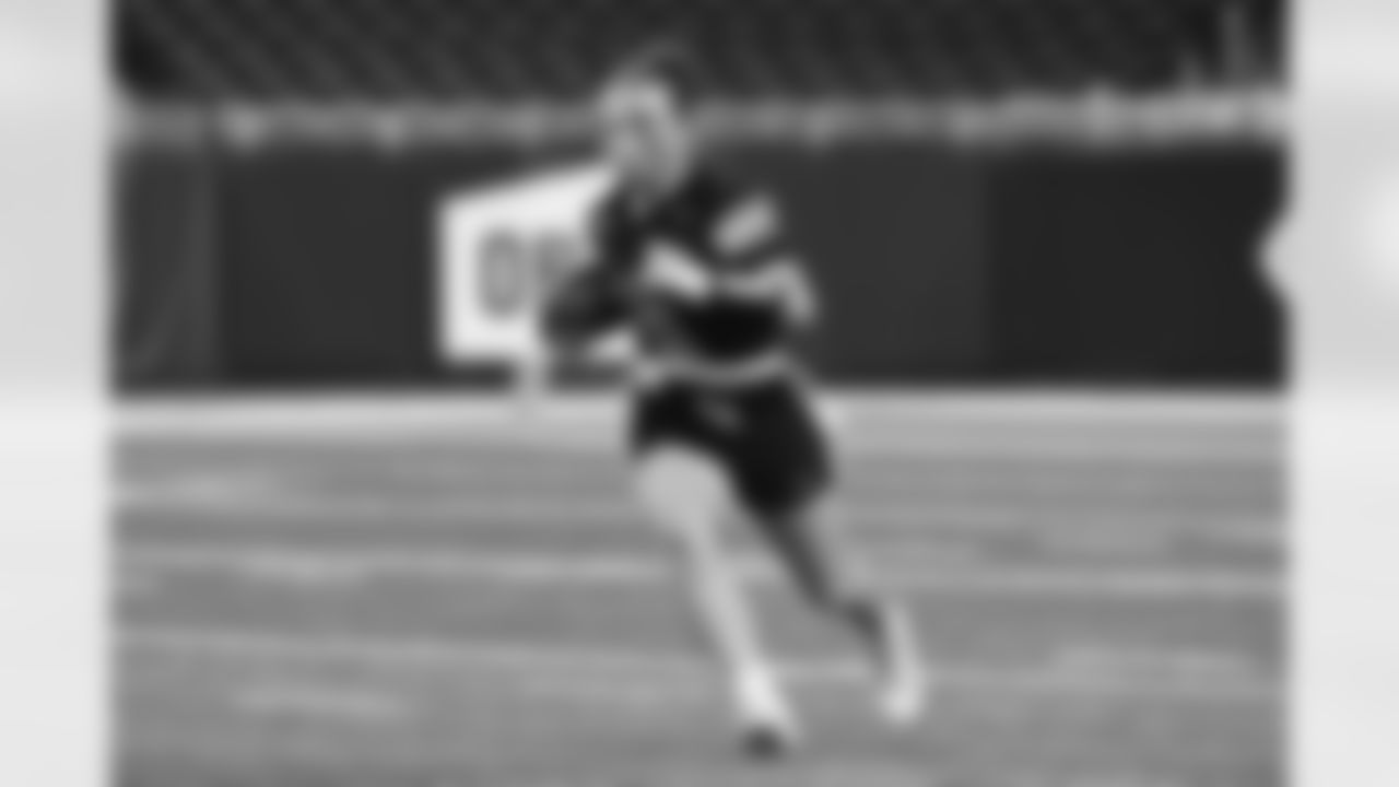 Brighton (#1) v L'anse Cruse North (#5) during the Michigan Girls High School Flag Football state championship at Ford Field on June 1, 2025 in Detroit. (Carl Jones II/Detroit Lions)