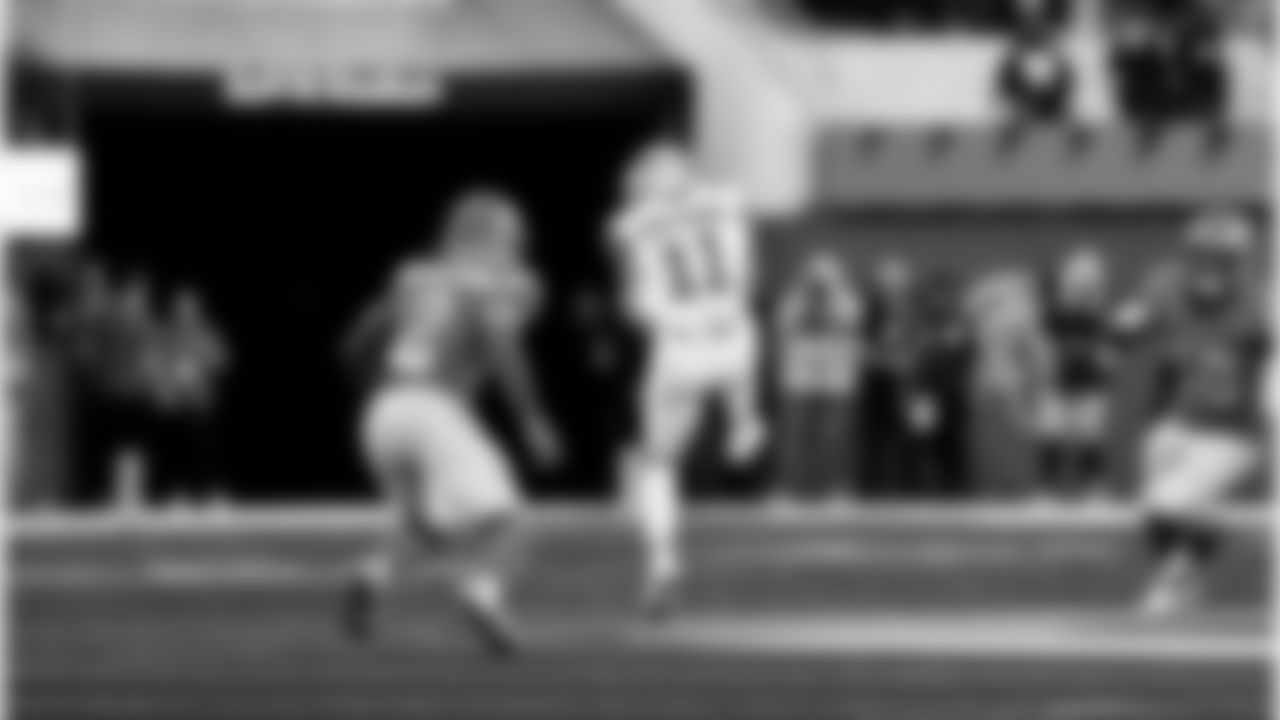 Detroit Lions wide receiver Kalif Raymond (11) during an NFL football game against the Los Angeles Rams on Sunday, Dec. 14, 2025 in Inglewood, Calif. (Jeff Nguyen/Detroit Lions via AP)