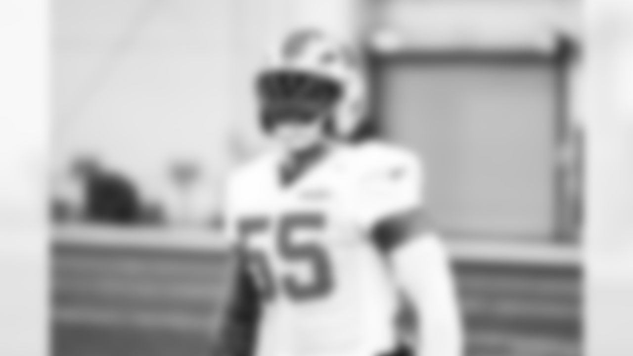 Detroit Lions linebacker Derrick Barnes (55) during practice at the Meijer Performance Center on Dec. 11, 2025 in Allen Park, Mich. (Jeff Nguyen/Detroit Lions)