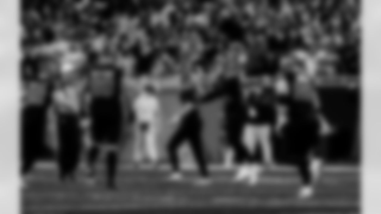Detroit Lions kicker Jake Bates (39) kicks a field goal during an NFL football game against the New York Giants on Sunday, Nov. 23, 2025 in Detroit. (Jeff Nguyen/Detroit Lions via AP)