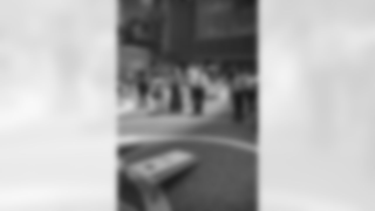 Fans attend a Thanksgiving game watch party on Thursday, Nov. 27, 2025 in São Paulo, Brasil. (Gabriel Alacette/Detroit Lions via AP)