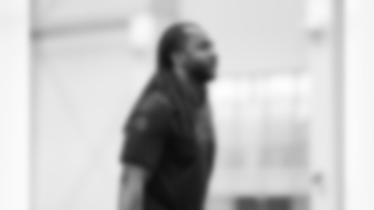 Detroit Lions defensive coordinator Kelvin Sheppard during offseason workouts at the Meijer Performance Center on May 8, 2025 in Allen Park, Mich. (Jeff Nguyen/Detroit Lions)