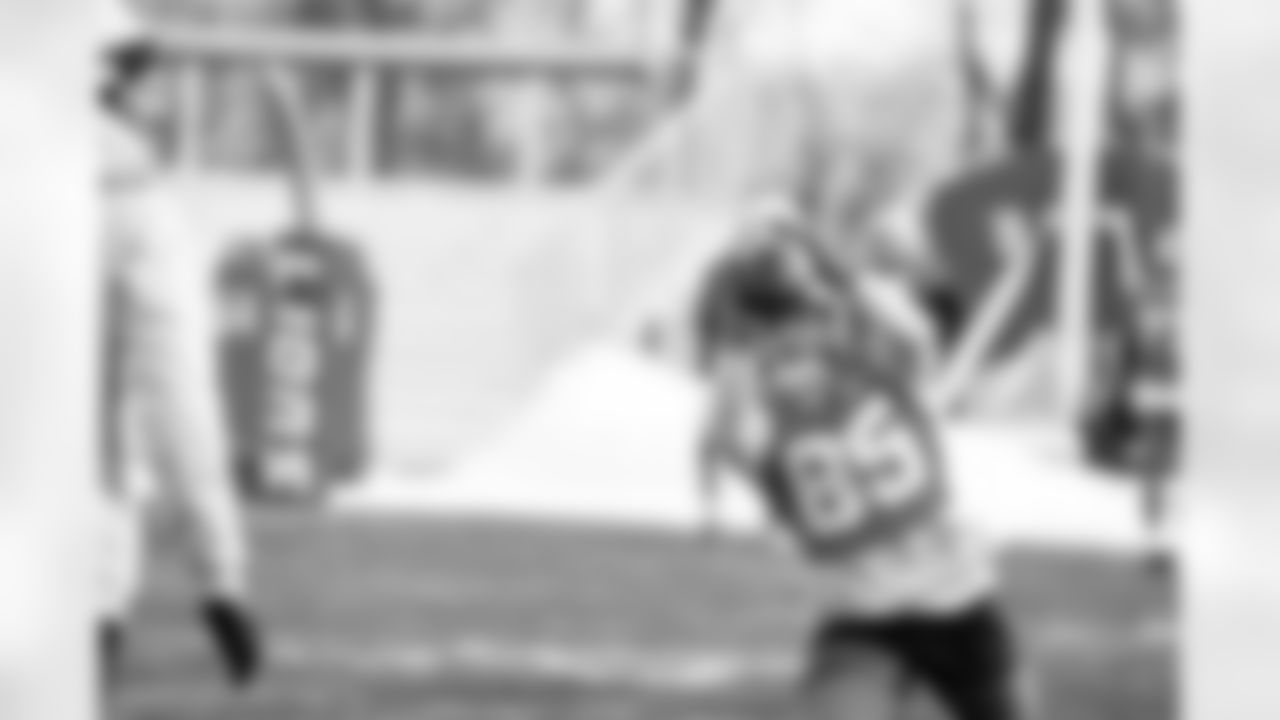 Detroit Lions wide receiver Tom Kennedy (85) during practice at the Meijer Performance Center on Jan. 1, 2026 in Allen Park, Mich. (Jeff Nguyen/Detroit Lions)