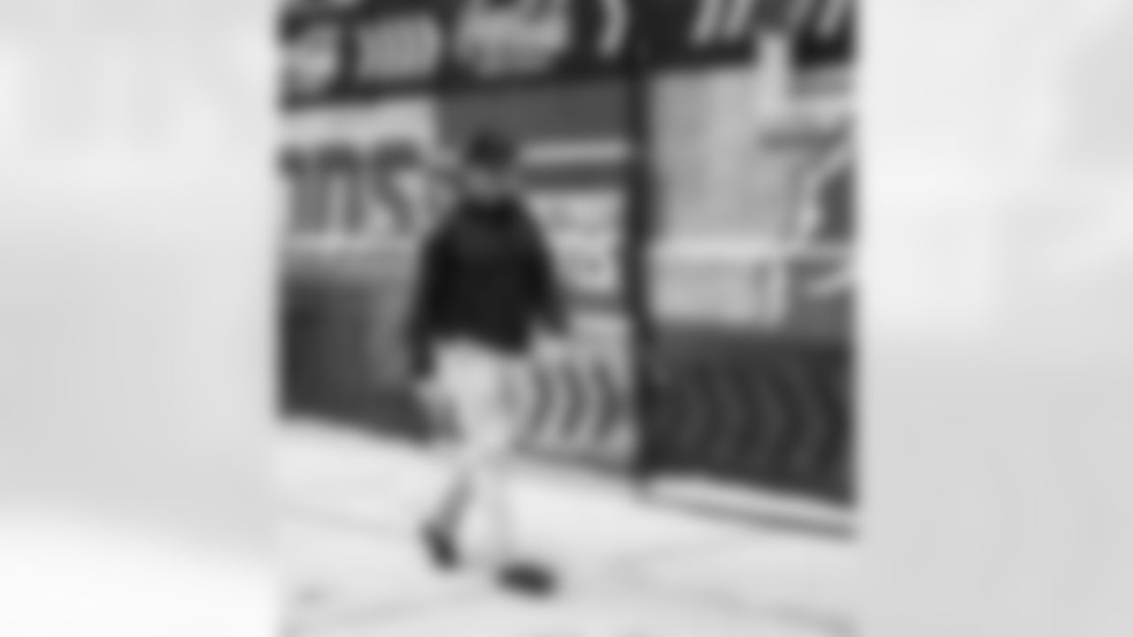 Detroit Lions wide receiver Tom Kennedy (85) arrives to an NFL football game against the Pittsburgh Steelers on Sunday, Dec. 21, 2025 in Detroit. (Jeff Nguyen/Detroit Lions via AP)