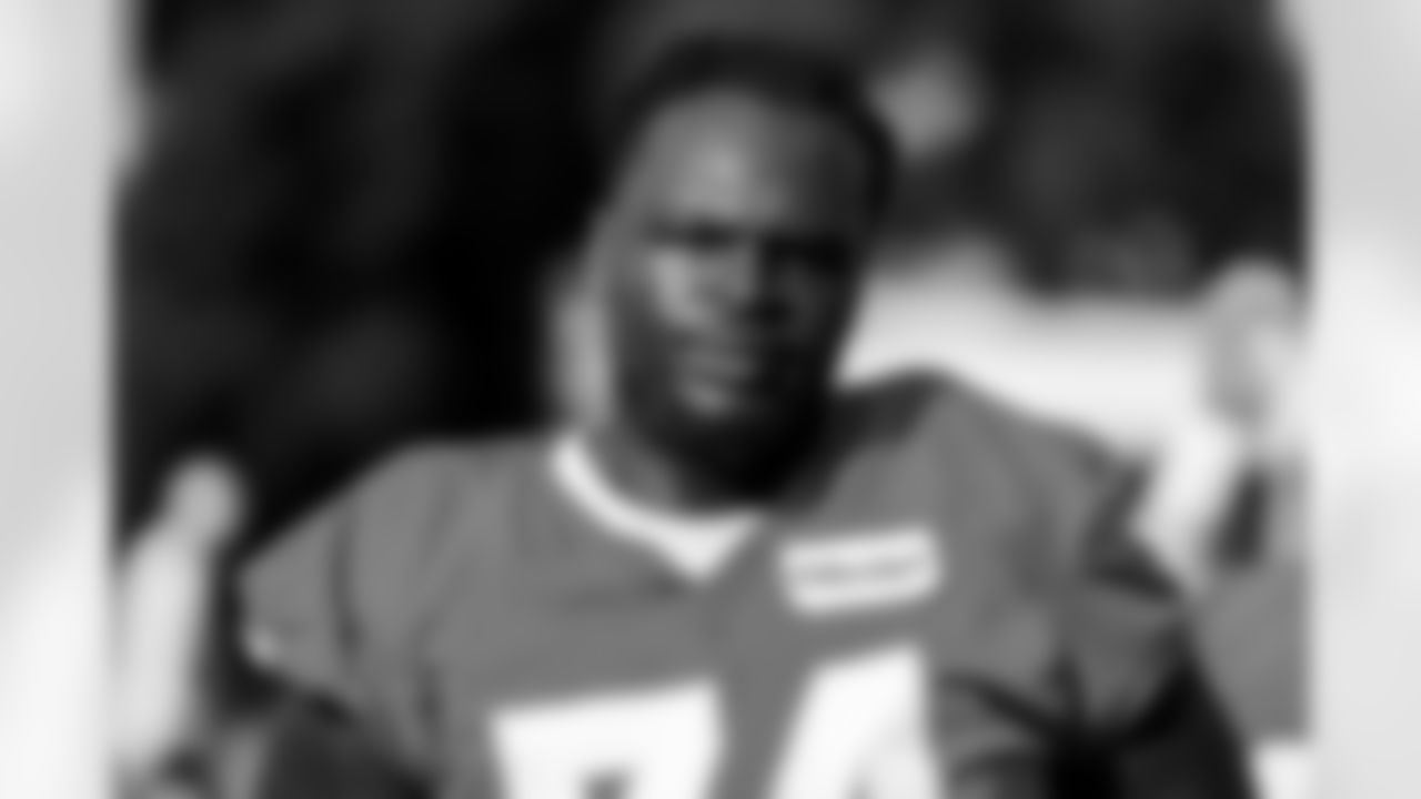 Detroit Lions guard Kayode Awosika (74) during training camp at the Meijer Performance Center on July 22, 2025 in Allen Park, Mich. (Jeff Nguyen/Detroit Lions)