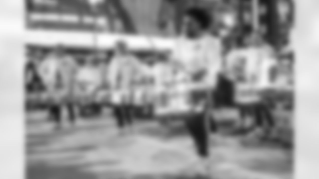 Detroit Lions Honolulu Boom performs before an NFL football game against the Dallas Cowboys on Thursday, Dec. 4, 2025 in Detroit. (Mike Ferdinande/Detroit Lions)