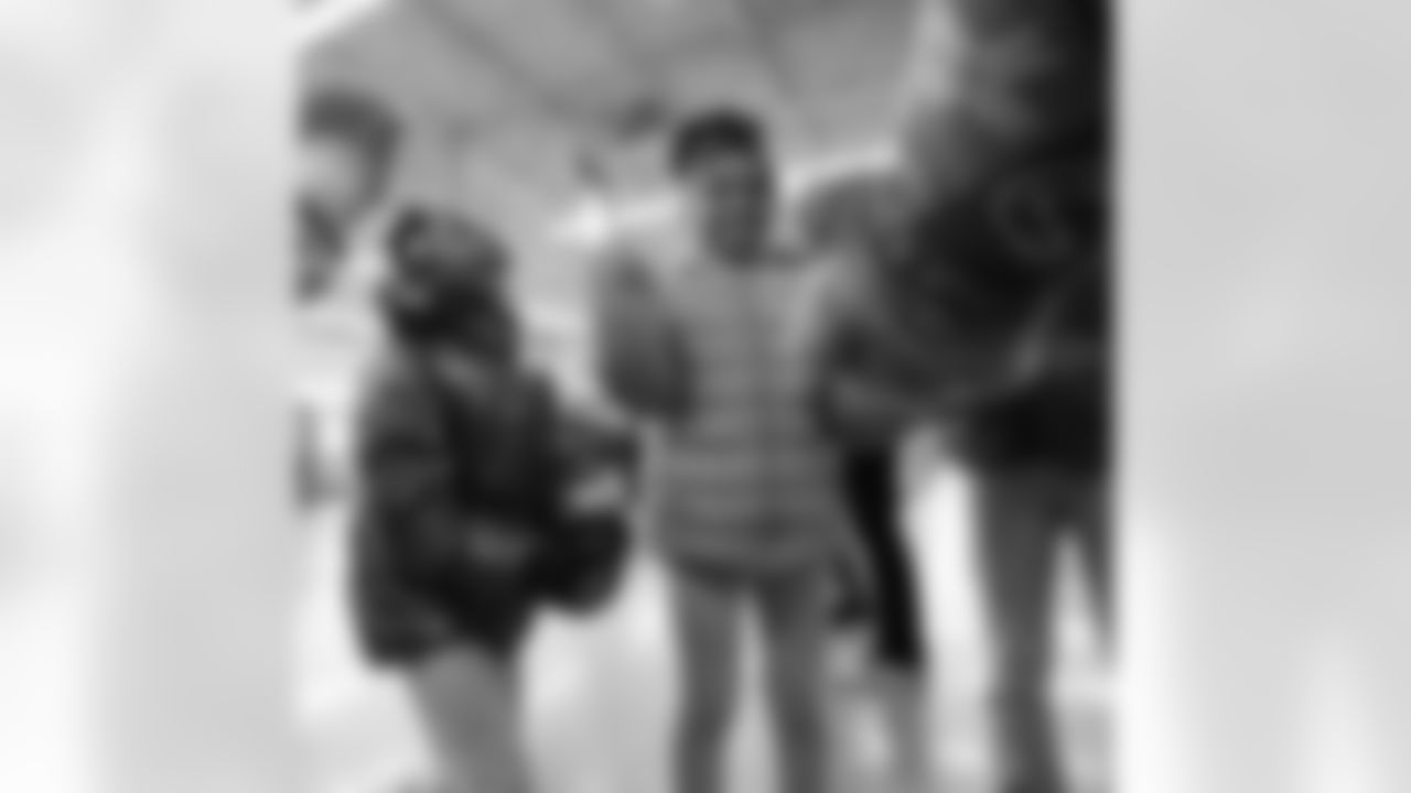 Participants play a game with Detroit Lions Mascot Roary during Shop with a Lion at Meijer on Dec. 8, 2025 in Detroit. (Izzy Rincon/Detroit Lions)