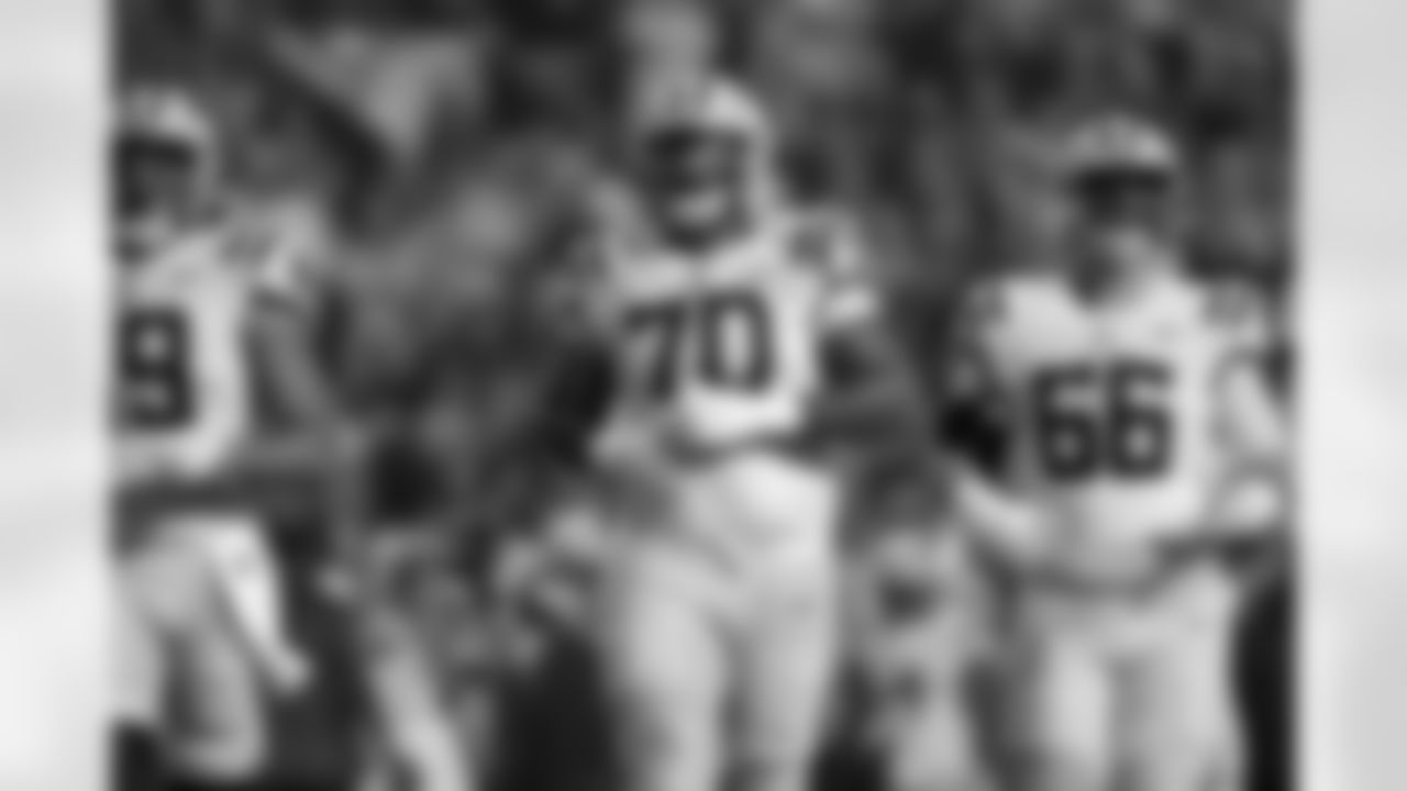 LSU offensive lineman Miles Frazier (70) during the second half of an NCAA college football game against Alabama in Baton Rouge, La., Saturday, Nov. 5, 2022. LSU won 32-31 in overtime. (AP Photo/Tyler Kaufman)