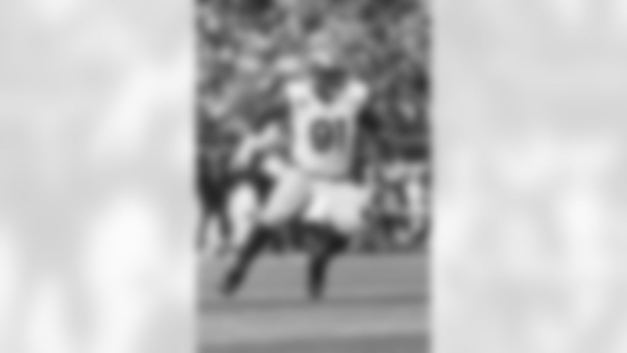 DE Kobie Turner
Backed up by Tyler Davis
(AP Photo/Nell Redmond)