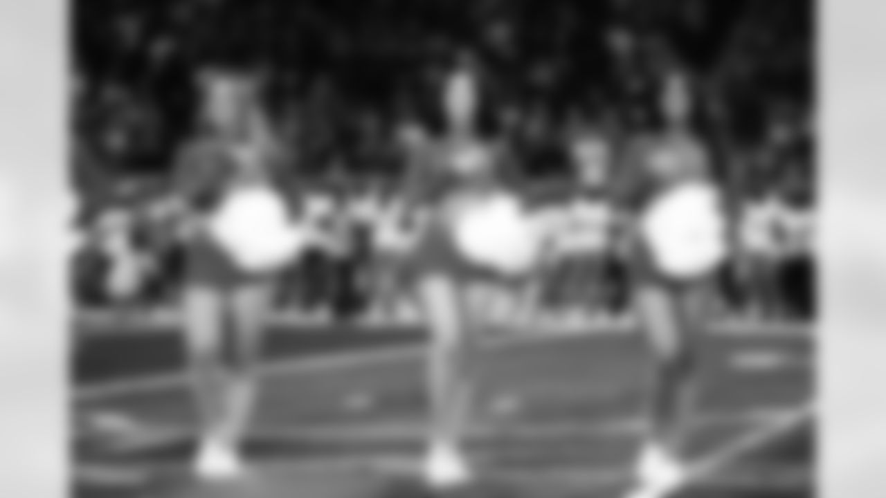 Detroit Lions Cheerleaders perform before an NFL football game against the Miami Dolphins on Saturday, Aug. 16, 2025 in Detroit. (Mike Ferdinande/Detroit Lions)