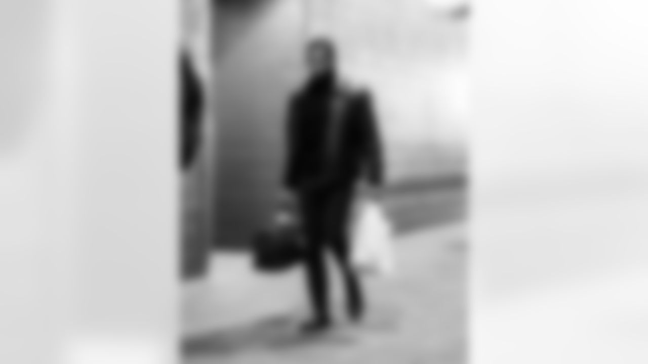 Detroit Lions wide receiver Kalif Raymond (11) arrives to an NFL football game against the Washington Commanders on Sunday, Nov. 9, 2025 in Landover, Md. (Jeff Nguyen/Detroit Lions via AP)