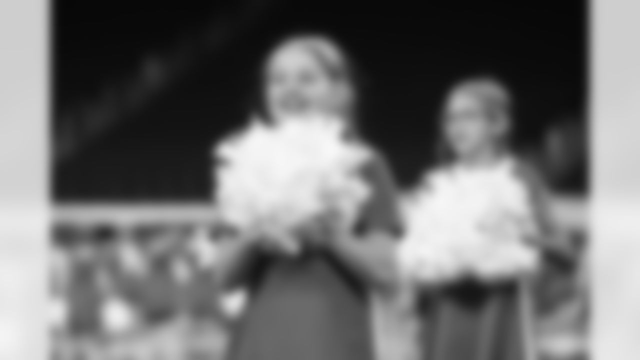 Participants during the junior cheer clinic at Ford Field on Dec. 7, 2025 in Detroit. (Mike Ferdinande/Detroit Lions)